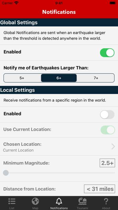 Earthquake News And Alerts App screenshot