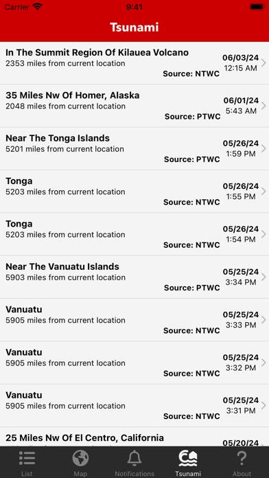 Earthquake News And Alerts App screenshot