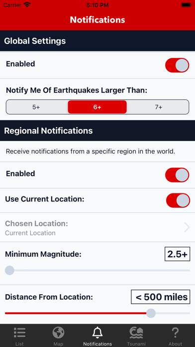 Earthquake News And Alerts App screenshot