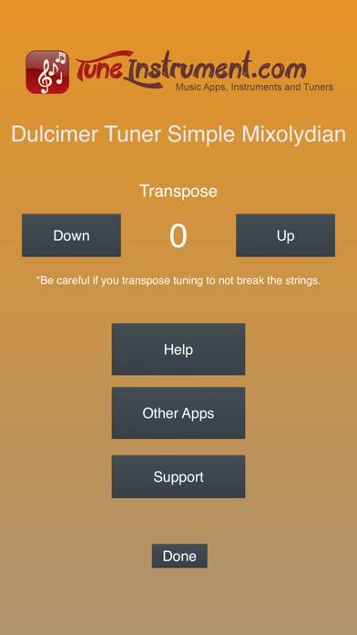 Dulcimer Tuner Simple Mixolydian App screenshot #4