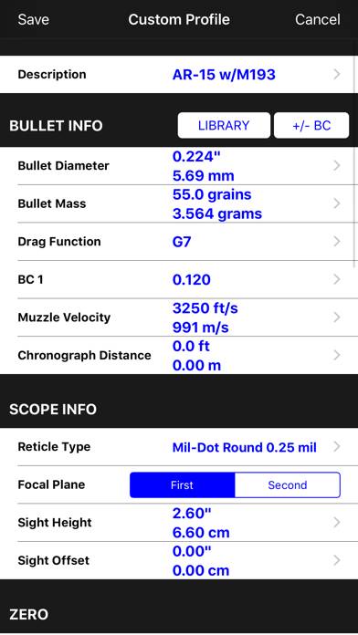 Mil-Dot Ballistics App skärmdump #6