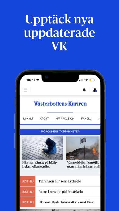 Västerbottens-Kuriren App skärmdump #1