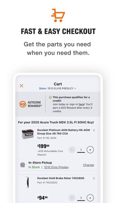 AutoZone Auto Parts & Repair App screenshot