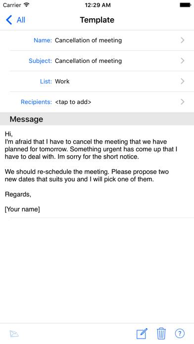 Email & SMS Templates App screenshot #2