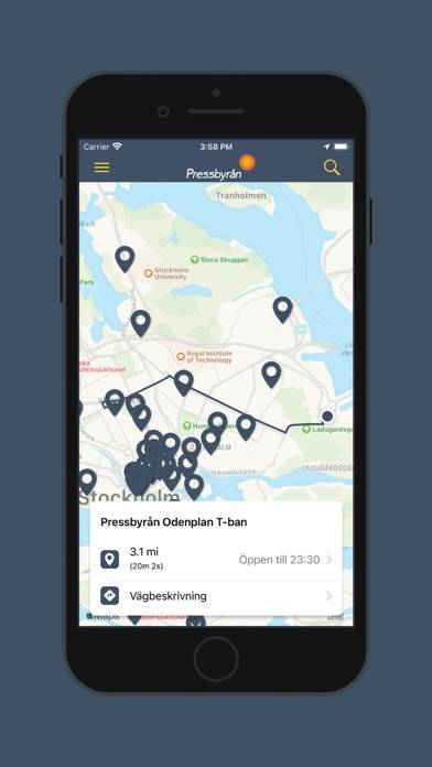 Pressbyrån App skärmdump