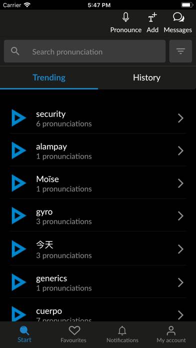 Forvo Pronunciation App skärmdump #6
