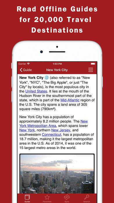 World Travel Guide Offline App skärmdump #1
