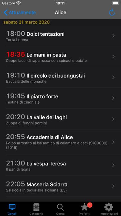 Italian TV Schedule Schermata dell'app #2