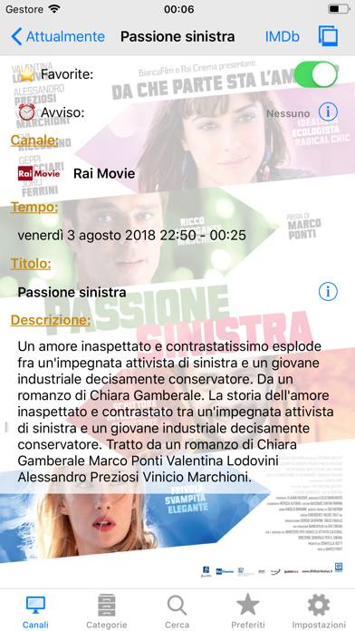 Italian TV Schedule App screenshot #3