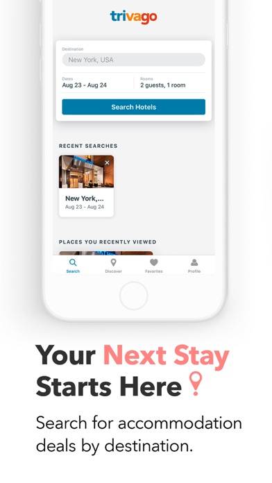 Trivago: Compare hotel prices App skärmdump #2