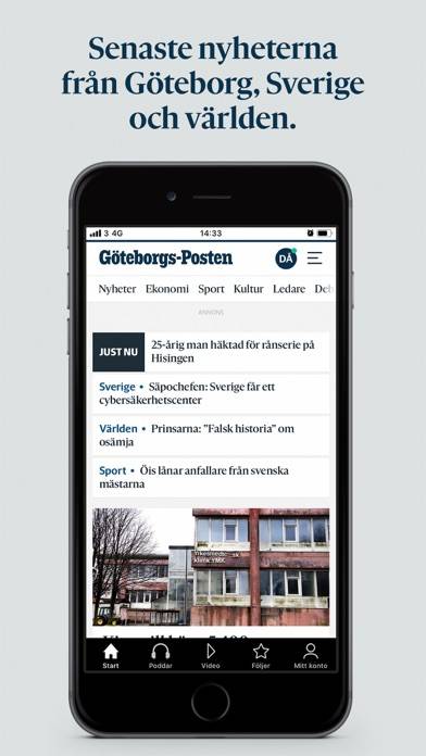 Göteborgs-Posten App skärmdump #1