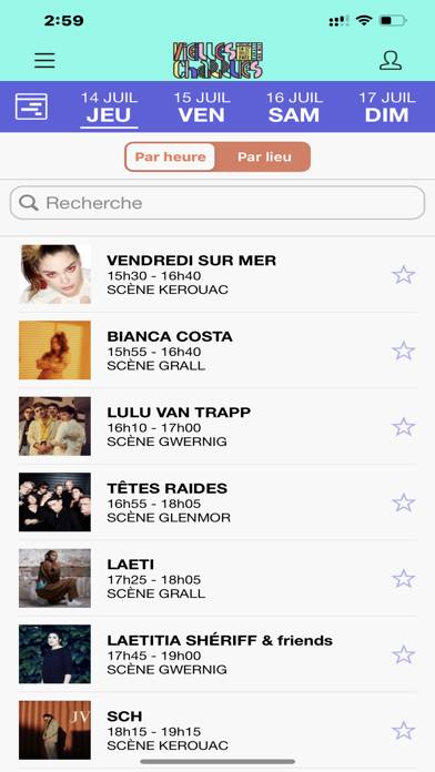 Festival des Vieilles Charrues Capture d'écran de l'application #2