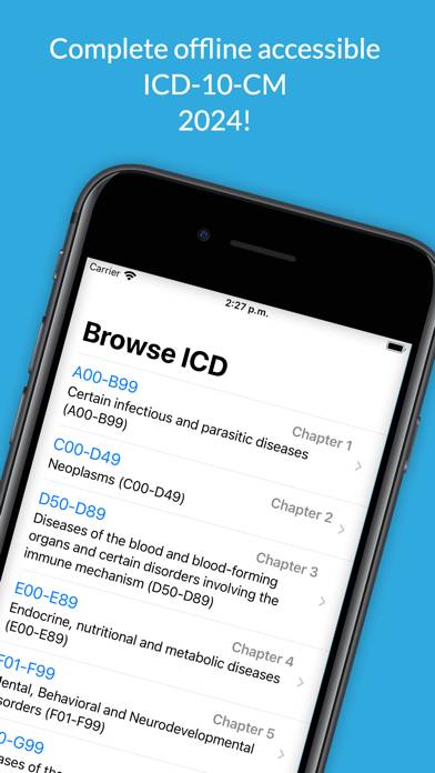 ICD-10 On the Go 2024 App skärmdump #3