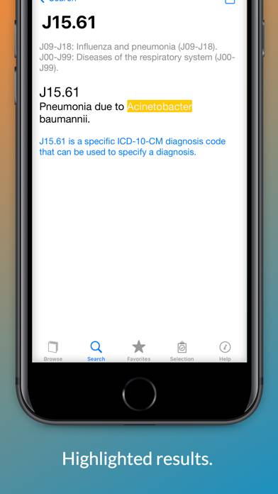 ICD-10 On the Go 2024 App skärmdump #4