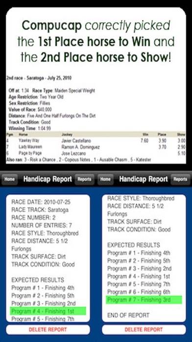 Compucap Horse Handicapper App screenshot