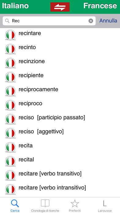 Dizionario francese Larousse Schermata dell'app