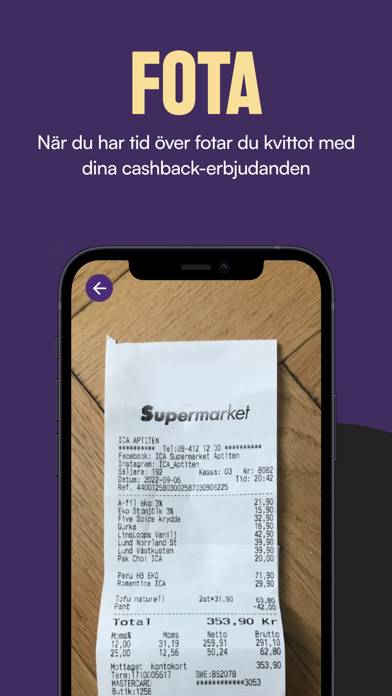 Rabble Cashback App skärmdump