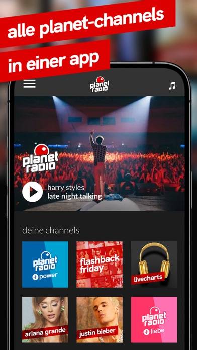 Planet radio App-Screenshot