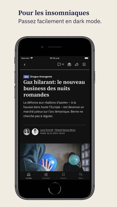 Tribune de Genève App screenshot