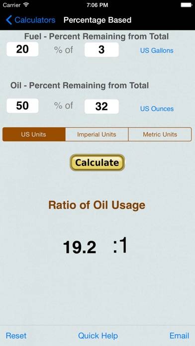 Gas Oil Mixture Ratio App-Screenshot #2