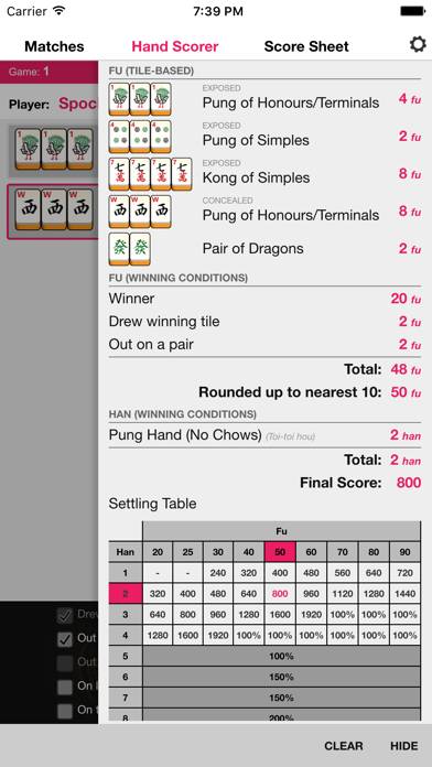 Mahjong Helper & Calculator App screenshot #2