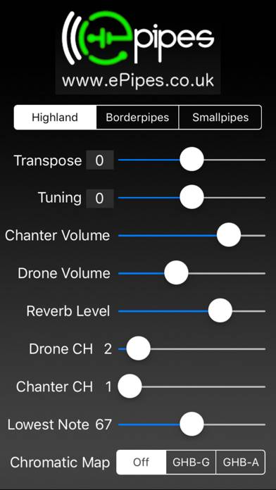 ePipes - MIDI Bagpipes screenshot