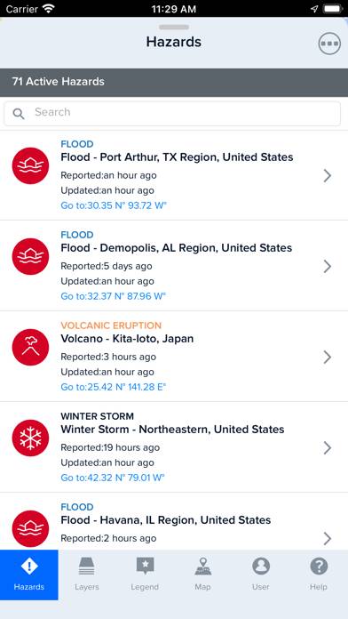 Disaster Alert (PDC Global) Captura de pantalla de la aplicación