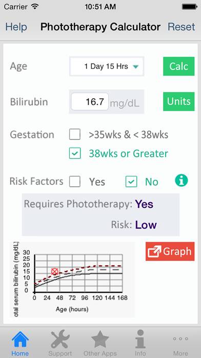 Phototherapy Calculator App screenshot #1