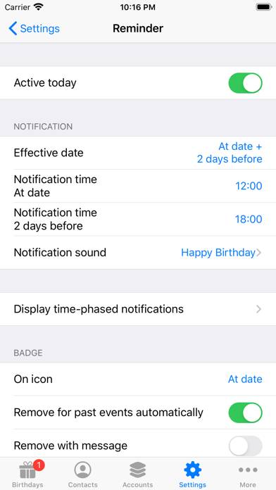 BirthdaysPro HD App screenshot #5
