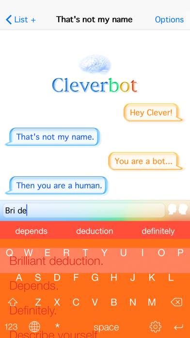 Cleverbot Captura de pantalla de la aplicación #1