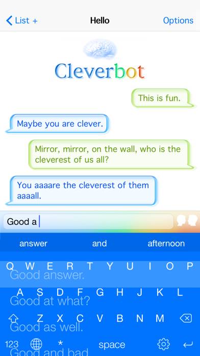 Cleverbot Captura de pantalla de la aplicación #2