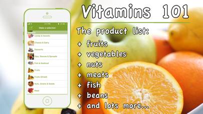 Vitamins 101 App screenshot