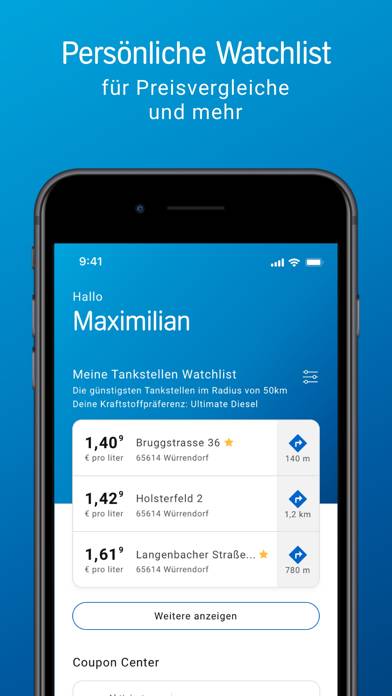 MeinAral App-Screenshot