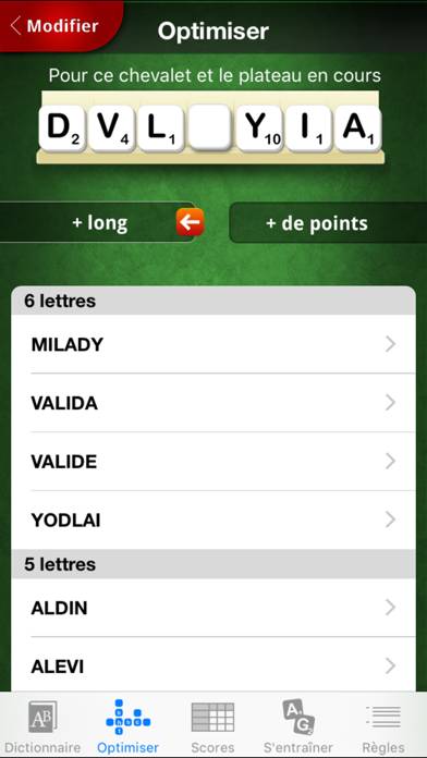 L’Officiel du SCRABBLE Dictionnaire capture d'écran #4