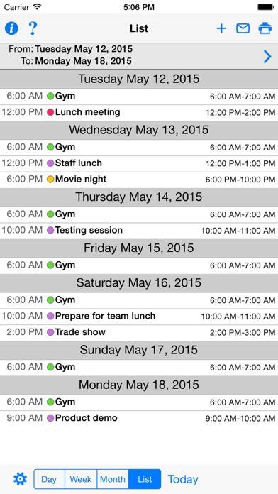 CalPrint for iPhone Captura de pantalla de la aplicación #4