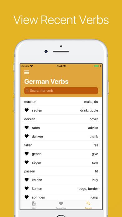 German Verb Conjugator Pro Captura de pantalla de la aplicación #6