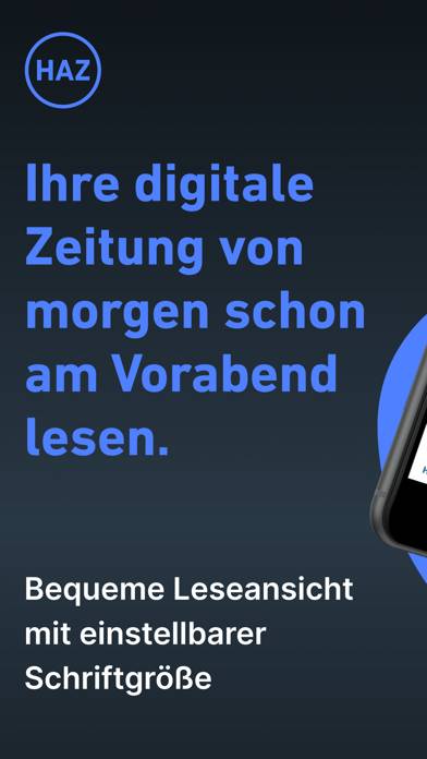 HAZ E-Paper News aus Hannover Bildschirmfoto