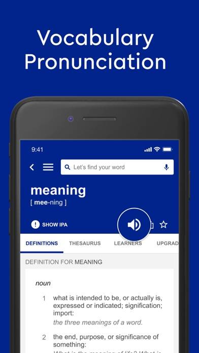 Dictionary.com Pro English App skärmdump #4