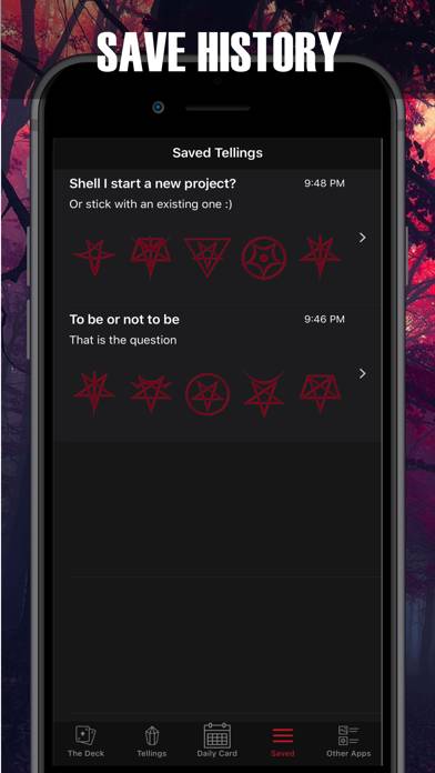 Satanic Tarot for the damned Captura de pantalla de la aplicación #4