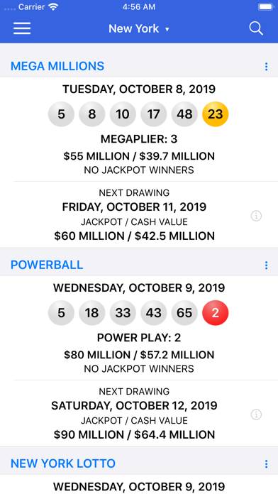 Lotto Results App screenshot #1