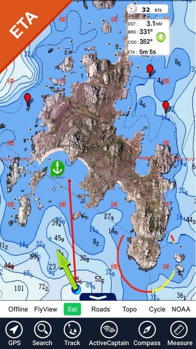Mediterranean Sea HD GPS Chart Captura de pantalla de la aplicación #3