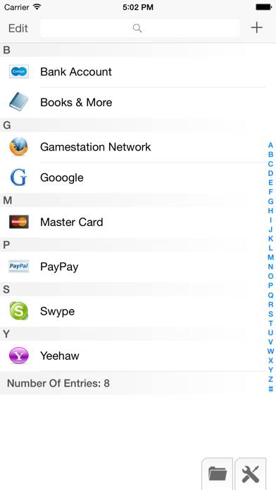 Passwords & Pins App screenshot #1