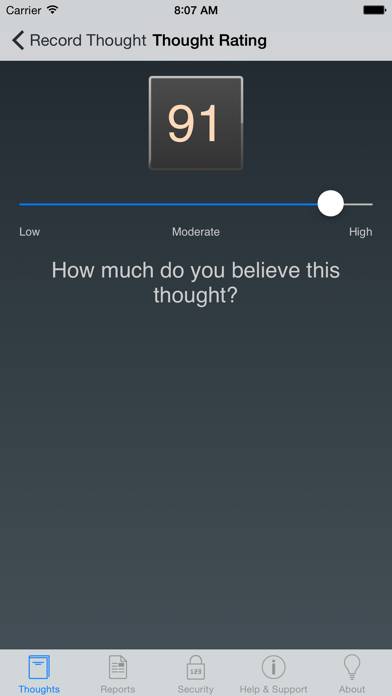 Thought Diary Pro App screenshot