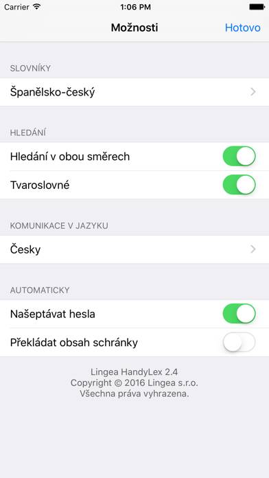 Lingea Španělsko-český kapesní slovník App screenshot #5