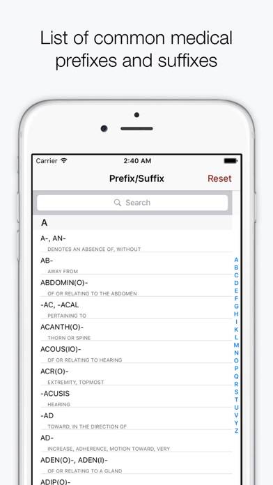 Medical Dictionary and Terminology (AKA MedWords) App screenshot