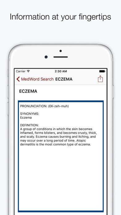 Medical Dictionary and Terminology (AKA MedWords) App screenshot