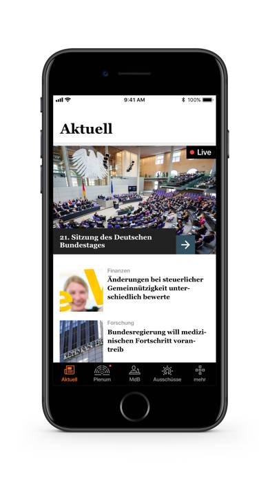 Deutscher Bundestag App screenshot #1