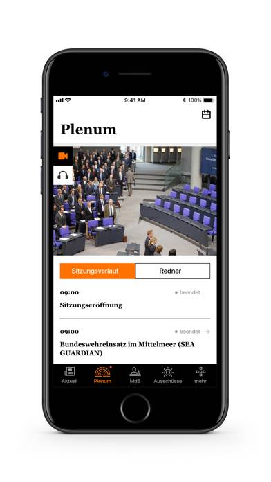 Deutscher Bundestag App-Screenshot