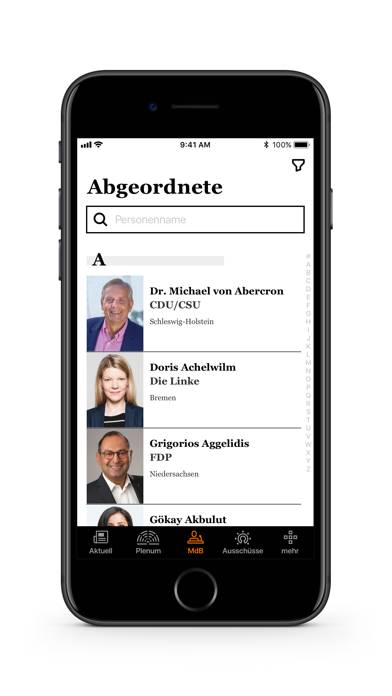 Deutscher Bundestag App-Screenshot #3