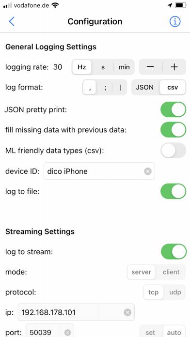 SensorLog Capture d'écran de l'application #3